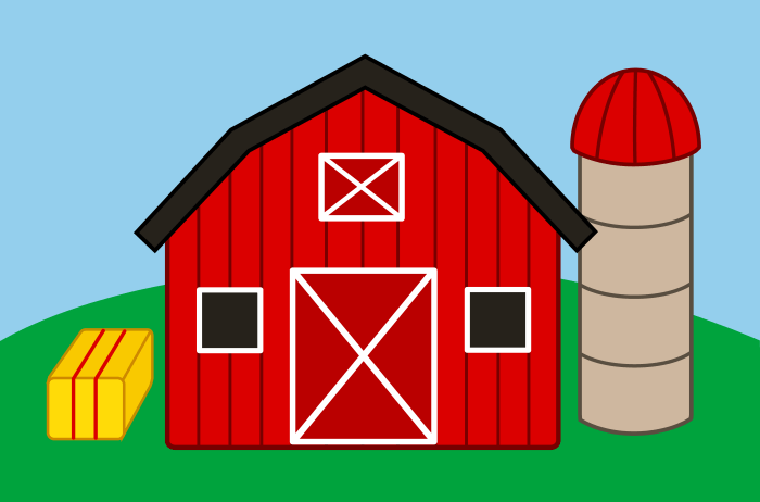 Easy drawing for people working on farm