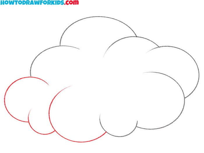 Drawing of a cloud bed eeasy easy