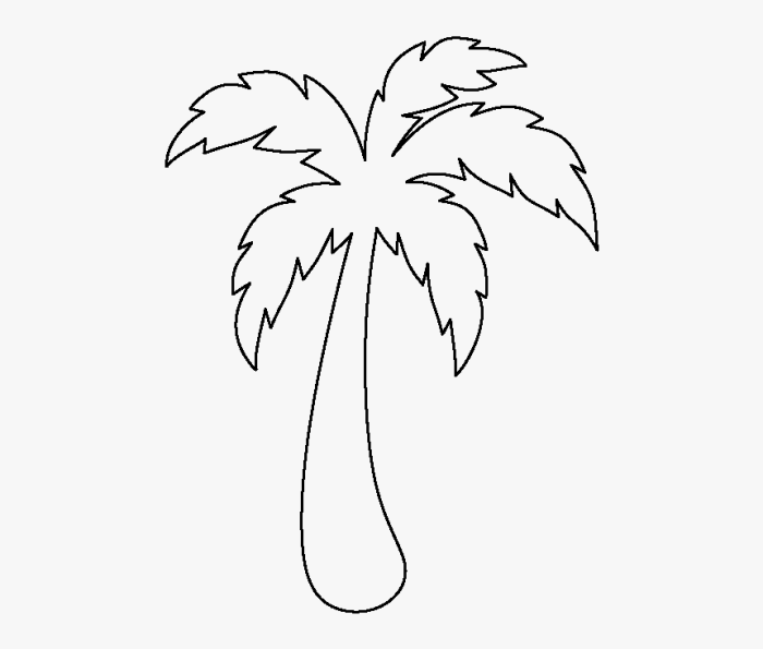 Palm tree drawing easy