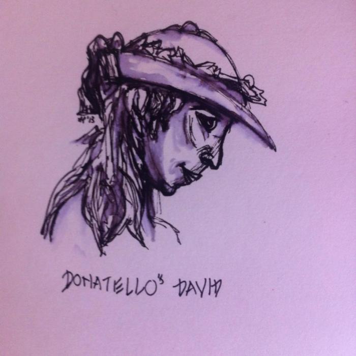 Donatello bronze david drawing easy