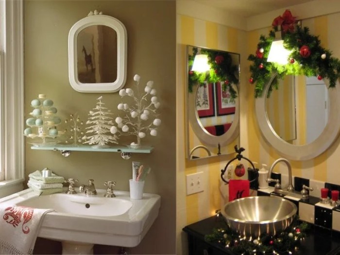 Elegant christmas bathroom decor