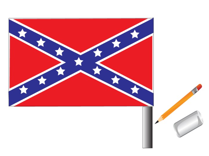 A easy rebel flag drawing