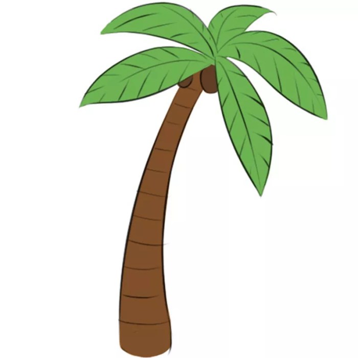 Palm tree drawing easy