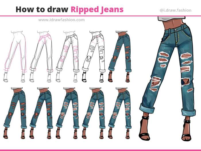 How to draw a pants drawing easy