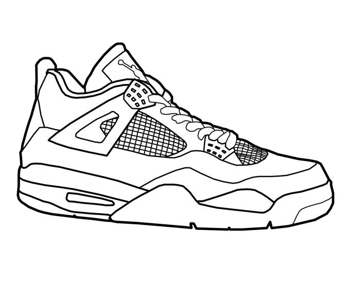 Jordan 4s easy drawing