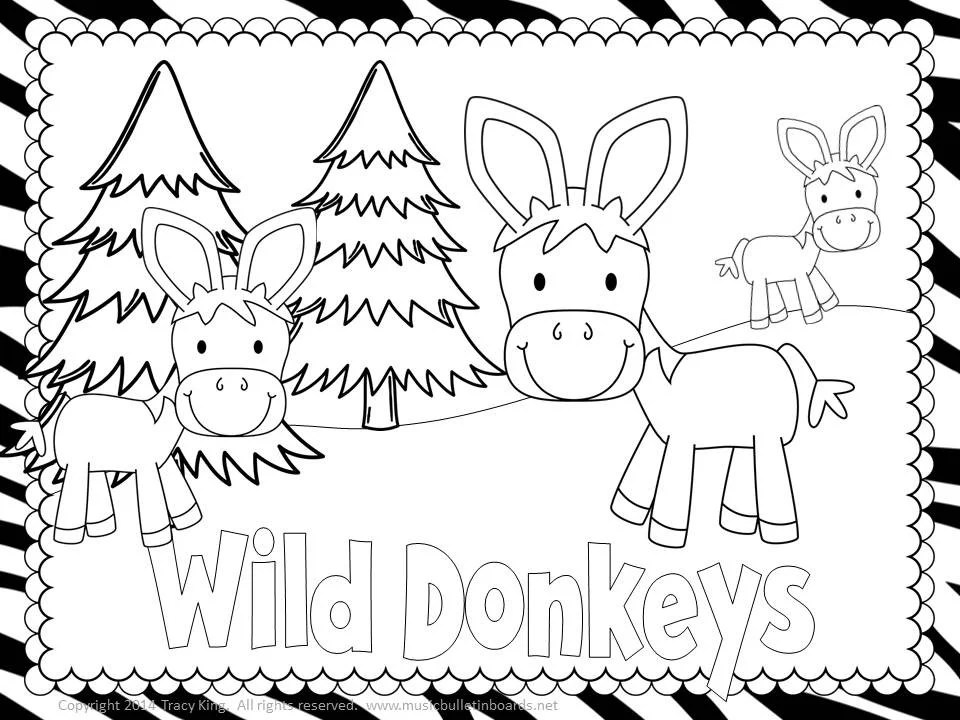 Carnival of the animals coloring page