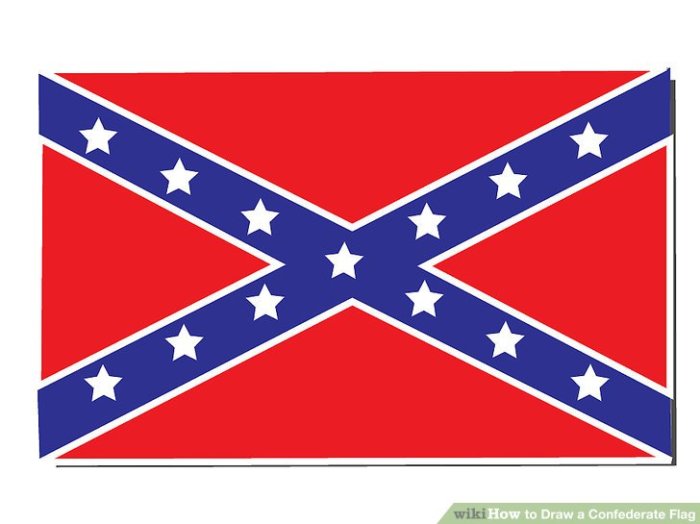 A easy rebel flag drawing