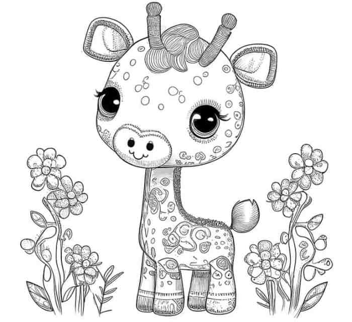 Cute animated animals coloring pages