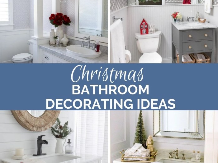 Elegant christmas bathroom decor