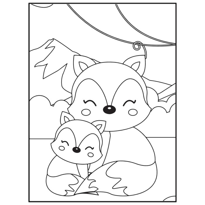 Cute detail animal coloring pages