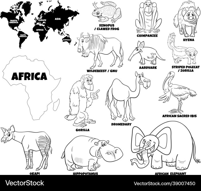 African animals coloring pages animal printable sheets coloring4free 2021 print