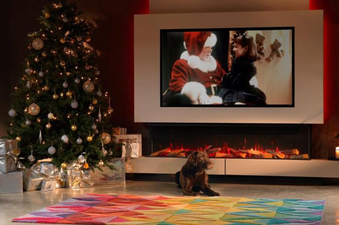 Fireplace decor ideas christmas