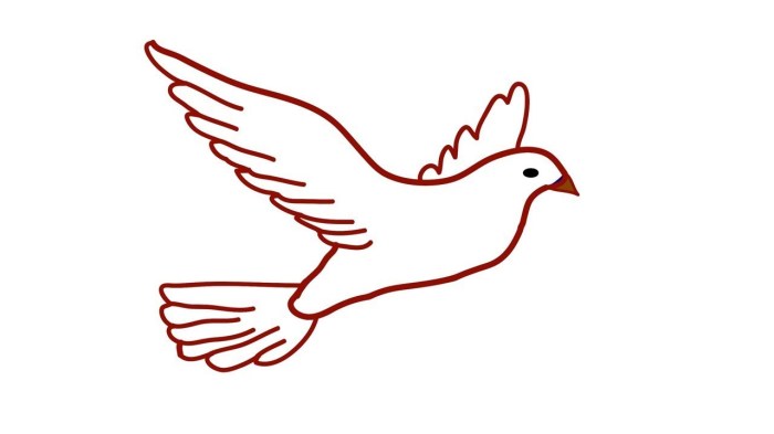 Dove clipart drawing bird easy flying memorial white hd pngitem