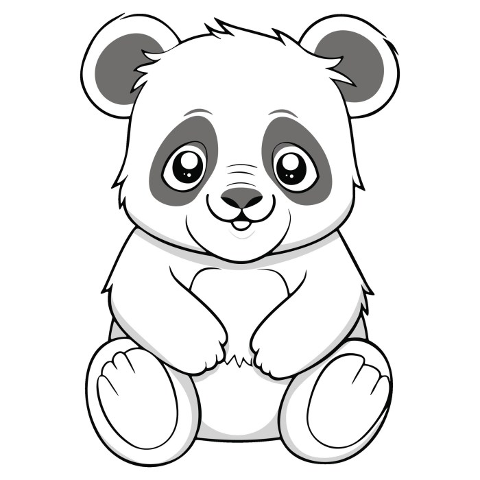 Anime panda coloring pages