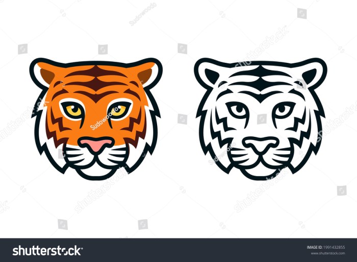 White tiger head easy drawing ideas tiger